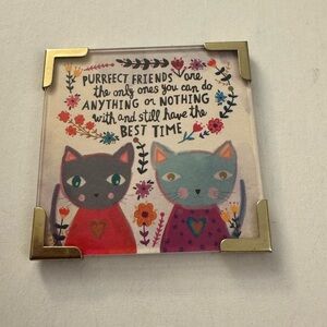 NATURAL LIFE Decorative Square Magbdt Cats Friends H9